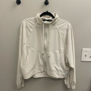 Lululemon White Zip-Up Light Jacket